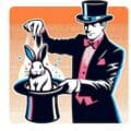 magician pulling rabbit from hat