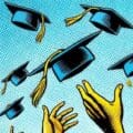 throwing mortarboards