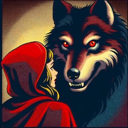 red riding hood and the wolf