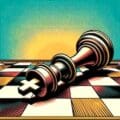 chess piece knocked over